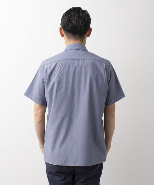 Stutostein Nolley's(シュテットシュタインノーリーズ)の「下前配色レギュラーカラーシャツ(接触冷感、ストレッチ素材)(シャツ/ブラウス・メンズ・ライトブルー/ネイビー・M/L/XL/S)」の17枚目の写真