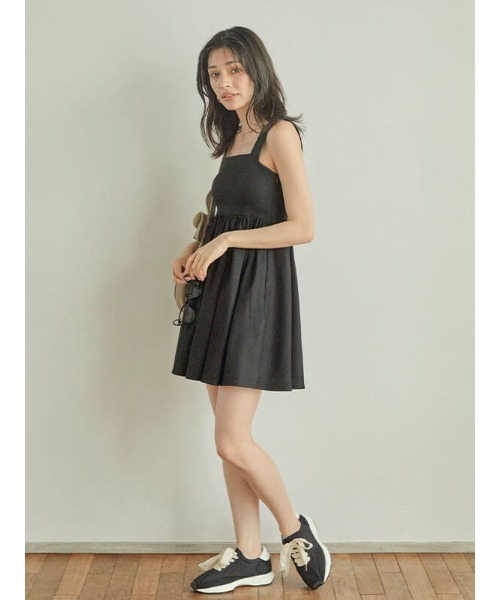 ACYM（アシーム）の「Betty fit flare ワンピース（ワンピース・レディース・ブラック/ベージュ・FREE）」の7枚目の写真