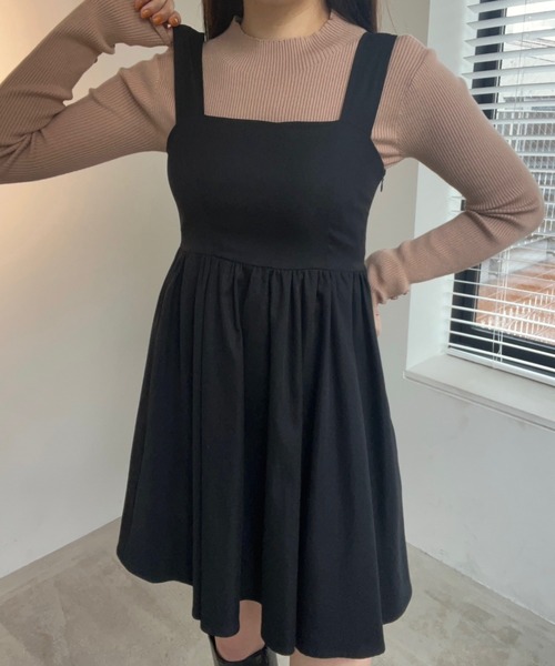 ACYM（アシーム）の「Betty fit flare ワンピース（ワンピース・レディース・ブラック/ベージュ・FREE）」の14枚目の写真