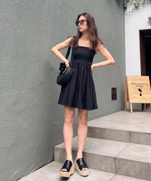 ACYM（アシーム）の「Betty fit flare ワンピース（ワンピース・レディース・ブラック/ベージュ・FREE）」の16枚目の写真