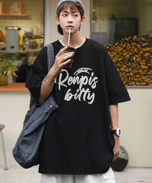 MGV(エムジーヴィー)の「ペイント風ロゴオーバーサイズTシャツ(Tシャツ/カットソー・メンズ・ホワイト/ブラック/ブルー/オレンジ・MEDIUM/LARGE/X-LARGE)」の12枚目の写真