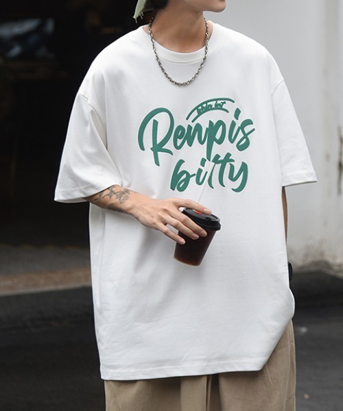 MGV(エムジーヴィー)の「ペイント風ロゴオーバーサイズTシャツ(Tシャツ/カットソー・メンズ・ホワイト/ブラック/ブルー/オレンジ・MEDIUM/LARGE/X-LARGE)」の7枚目の写真