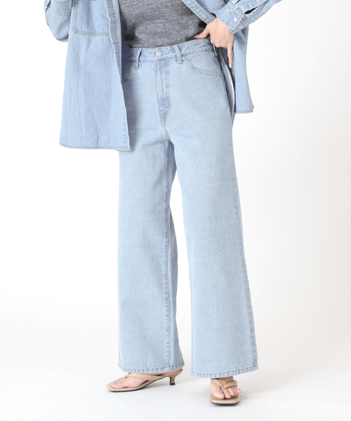 B.C STOCK(ベーセーストック)の「モダン バギー5PK JEAN(デニムパンツ・レディース・ブルー/サックスブルー・SMALL/MEDIUM)」の1枚目の写真