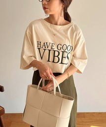 CAPRICIEUX LE'MAGE | 2WAYロゴ5分袖Tシャツ(Tシャツ/カットソー)
