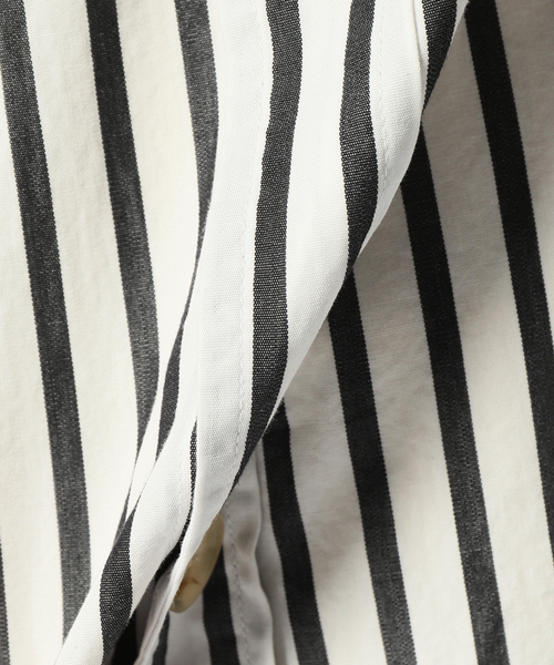 B.C STOCK（ベーセーストック）の「ワッシャーダブルフラップスタンドシャツ（シャツ/ブラウス・メンズ・ホワイト・MEDIUM/LARGE）」の3枚目の写真