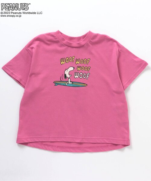 PEANUTS（ピーナッツ）の「PEANUTS 6柄Tシャツ（Tシャツ/カットソー・キッズ・チャコール/ピンク/パープル/エメラルド/オフホワイト/イエロー・120/100/80/110/130/90）」の6枚目の写真