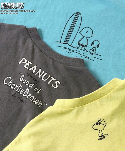 PEANUTS（ピーナッツ）の「PEANUTS 6柄Tシャツ（Tシャツ/カットソー・キッズ・チャコール/ピンク/パープル/エメラルド/オフホワイト/イエロー・120/100/80/110/130/90）」の13枚目の写真