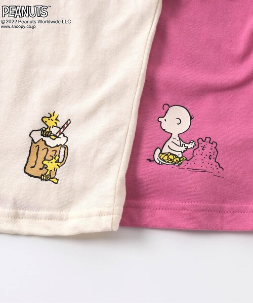PEANUTS（ピーナッツ）の「PEANUTS 6柄Tシャツ（Tシャツ/カットソー・キッズ・チャコール/ピンク/パープル/エメラルド/オフホワイト/イエロー・120/100/80/110/130/90）」の14枚目の写真