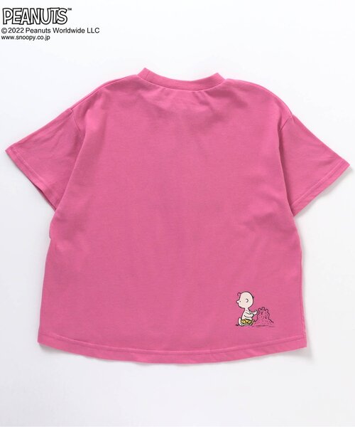 PEANUTS（ピーナッツ）の「PEANUTS 6柄Tシャツ（Tシャツ/カットソー・キッズ・チャコール/ピンク/パープル/エメラルド/オフホワイト/イエロー・120/100/80/110/130/90）」の19枚目の写真