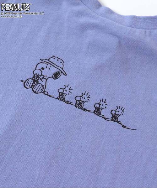 PEANUTS(ピーナッツ)の「PEANUTS 6柄Tシャツ(Tシャツ/カットソー・キッズ・チャコール/ピンク/パープル/エメラルド/オフホワイト/イエロー・120/100/80/110/130/90)」の7枚目の写真