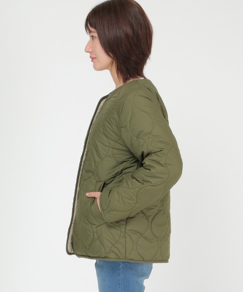 ikka(イッカ)の「2WAYボアキルトブルゾン(ブルゾン・レディース・ブラック/ベージュ/グリーン系その他・S/M/L)」の6枚目の写真