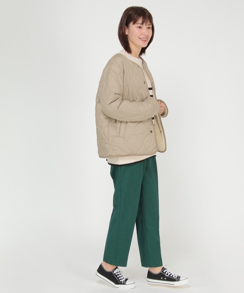 ikka(イッカ)の「2WAYボアキルトブルゾン(ブルゾン・レディース・ブラック/ベージュ/グリーン系その他・S/M/L)」の4枚目の写真