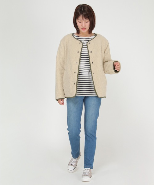 ikka(イッカ)の「2WAYボアキルトブルゾン(ブルゾン・レディース・ブラック/ベージュ/グリーン系その他・S/M/L)」の16枚目の写真