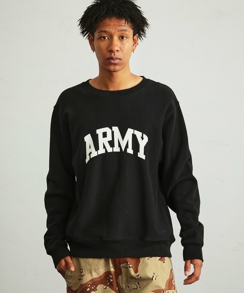 ALPHA（アルファ）の「ヴィンテージ クルーネックスウェット(ARMY
