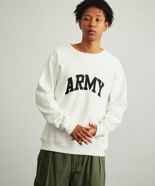 Alpha Industries（アルファインダストリーズ）の「ヴィンテージ クルーネックスウェット(ARMY)（スウェット・メンズ・ホワイト/ブラック/ヘザーグレー/ブルー・MEDIUM/LARGE/X-LARGE）」の5枚目の写真