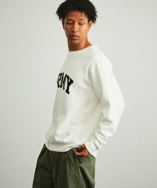 Alpha Industries（アルファインダストリーズ）の「ヴィンテージ クルーネックスウェット(ARMY)（スウェット・メンズ・ホワイト/ブラック/ヘザーグレー/ブルー・MEDIUM/LARGE/X-LARGE）」の6枚目の写真