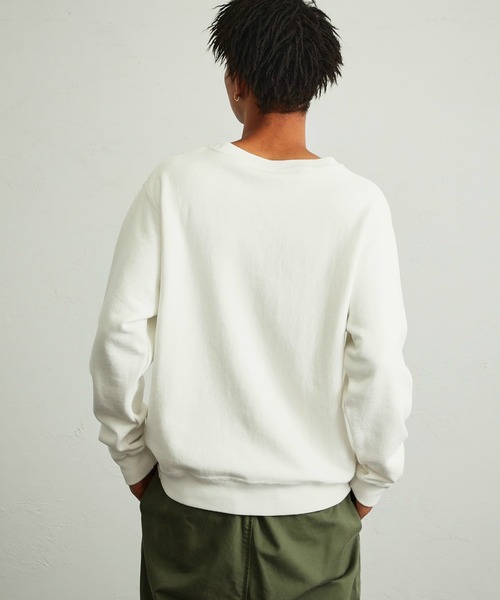 Alpha Industries（アルファインダストリーズ）の「ヴィンテージ クルーネックスウェット(ARMY)（スウェット・メンズ・ホワイト/ブラック/ヘザーグレー/ブルー・MEDIUM/LARGE/X-LARGE）」の8枚目の写真