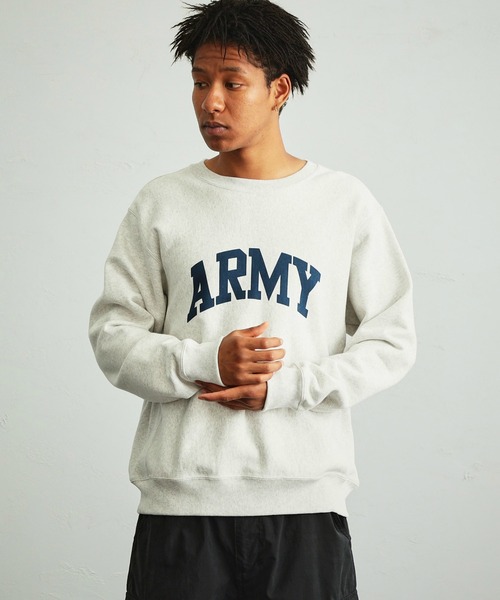 Alpha Industries（アルファインダストリーズ）の「ヴィンテージ クルーネックスウェット(ARMY)（スウェット・メンズ・ホワイト/ブラック/ヘザーグレー/ブルー・MEDIUM/LARGE/X-LARGE）」の19枚目の写真