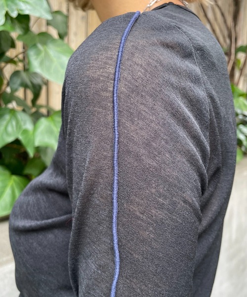 CIAOPANIC（チャオパニック）の「アームメローシアーTEE（Tシャツ/カットソー・レディース・ホワイト/ブラック/グリーン・FREE）」の5枚目の写真