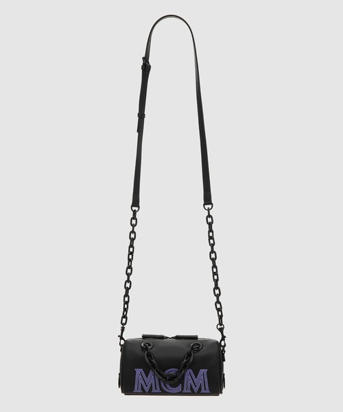 MCM(エムシーエム)の「【香水サンプル付き】ボストン バッグ - チェーン レザー(ハンドバッグ・レディース・ブラック/ピンク・mini)」の2枚目の写真