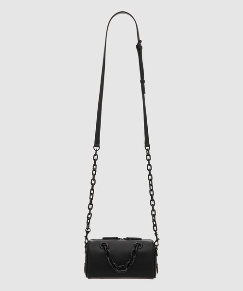 MCM(エムシーエム)の「【香水サンプル付き】ボストン バッグ - チェーン レザー(ハンドバッグ・レディース・ブラック/ピンク・mini)」の5枚目の写真