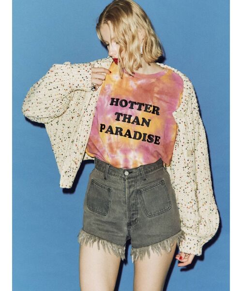 jouetie(ジュエティ)の「フリンジデニムショートパンツ(デニムパンツ・レディース・ライトブルー/ブラック・SMALL/LARGE/MEDIUM)」の21枚目の写真