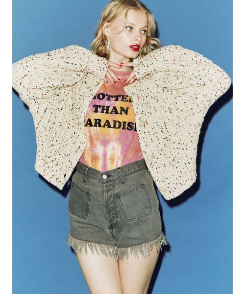 jouetie(ジュエティ)の「フリンジデニムショートパンツ(デニムパンツ・レディース・ライトブルー/ブラック・SMALL/LARGE/MEDIUM)」の18枚目の写真