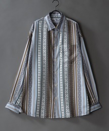 Oversize Drop shoulder print shirt/オーバーサイズ ドロップショルダー プリントシャツ