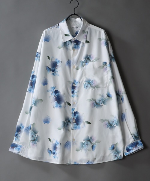 SITRY(シトリー)の「Oversize Drop shoulder print shirt/オーバーサイズ ドロップショルダー プリントシャツ(シャツ/ブラウス・メンズ・ホワイト/ブラック/ベージュ/ブラウン・LL/M/L)」の1枚目の写真
