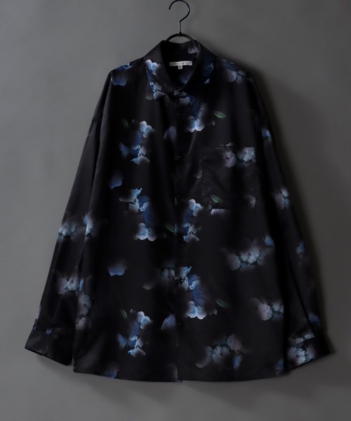 SITRY(シトリー)の「Oversize Drop shoulder print shirt/オーバーサイズ ドロップショルダー プリントシャツ(シャツ/ブラウス・メンズ・ホワイト/ブラック/ベージュ/ブラウン・LL/M/L)」の3枚目の写真