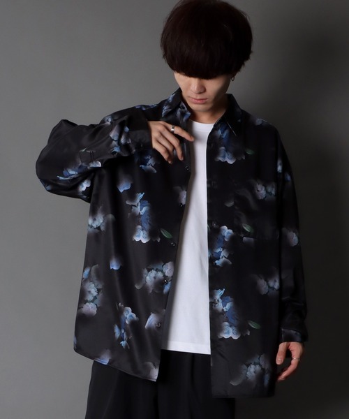 SITRY(シトリー)の「Oversize Drop shoulder print shirt/オーバーサイズ ドロップショルダー プリントシャツ(シャツ/ブラウス・メンズ・ホワイト/ブラック/ベージュ/ブラウン・LL/M/L)」の17枚目の写真
