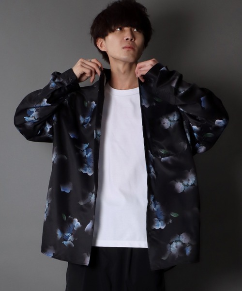 SITRY(シトリー)の「Oversize Drop shoulder print shirt/オーバーサイズ ドロップショルダー プリントシャツ(シャツ/ブラウス・メンズ・ホワイト/ブラック/ベージュ/ブラウン・LL/M/L)」の18枚目の写真