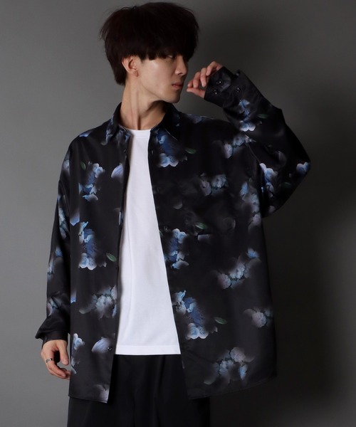 SITRY(シトリー)の「Oversize Drop shoulder print shirt/オーバーサイズ ドロップショルダー プリントシャツ(シャツ/ブラウス・メンズ・ホワイト/ブラック/ベージュ/ブラウン・LL/M/L)」の19枚目の写真