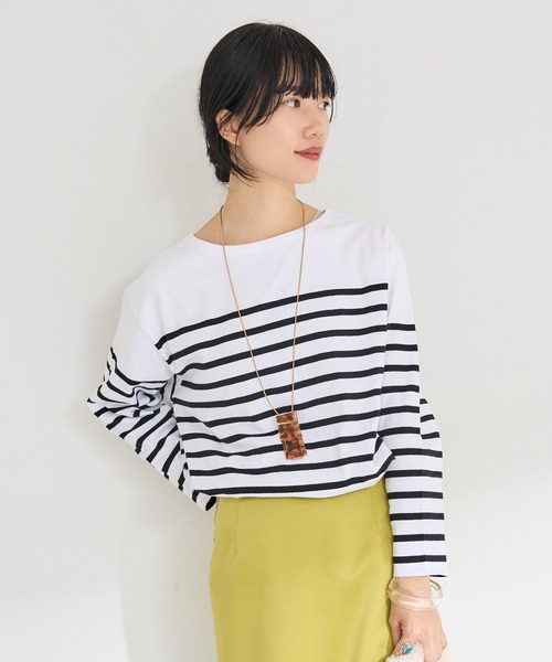 SHENERY（シーナリー）の「パネルボーダーカットソー（Tシャツ