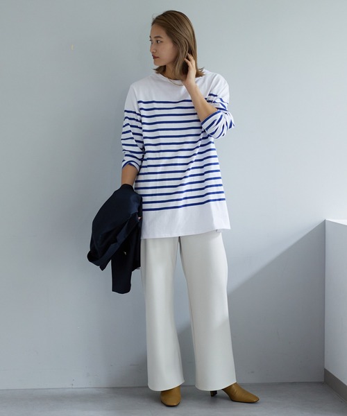 SHENERY（シーナリー）の「パネルボーダーカットソー（Tシャツ/カットソー・レディース・ブルー/ブラック・FREE）」の21枚目の写真