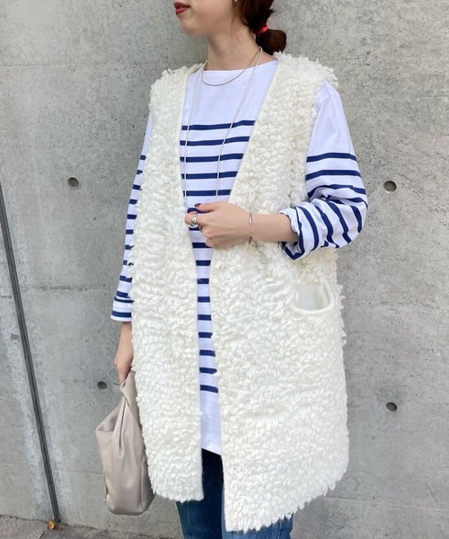 SHENERY（シーナリー）の「パネルボーダーカットソー（Tシャツ/カットソー・レディース・ブルー/ブラック・FREE）」の14枚目の写真