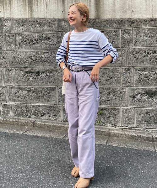 SHENERY（シーナリー）の「パネルボーダーカットソー（Tシャツ/カットソー・レディース・ブルー/ブラック・FREE）」の5枚目の写真