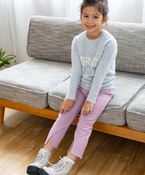 lulpini（ルルピー二）の「kids 保湿スリットパンツ（その他パンツ・キッズ・ブラック/杢グレー/ピンク・M/S/L）」の7枚目の写真