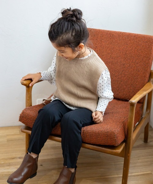 lulpini（ルルピー二）の「kids 保湿スリットパンツ（その他パンツ・キッズ・ブラック/杢グレー/ピンク・M/S/L）」の16枚目の写真