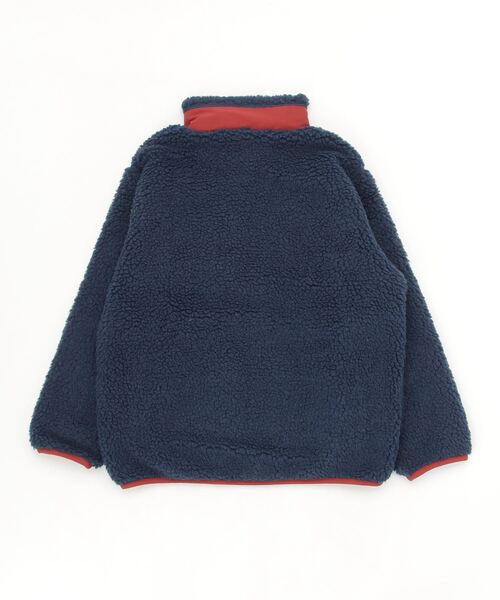 Lee(リー)の「Lee/リー キッズ エステルボアスタンドZIPブルゾン(ブルゾン・キッズ・ネイビー/ベージュ・140/150/130)」の3枚目の写真