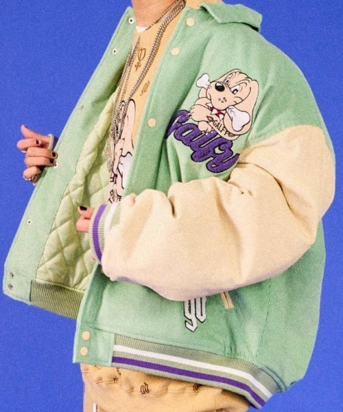 GALFY(ガルフィー)の「【GALFY】激渋スタジャン(スタジャン・メンズ・ブラック/グリーン/サックスブルー・LARGE)」の3枚目の写真