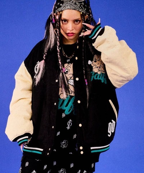 GALFY(ガルフィー)の「【GALFY】激渋スタジャン(スタジャン・メンズ・ブラック/グリーン/サックスブルー・LARGE)」の4枚目の写真