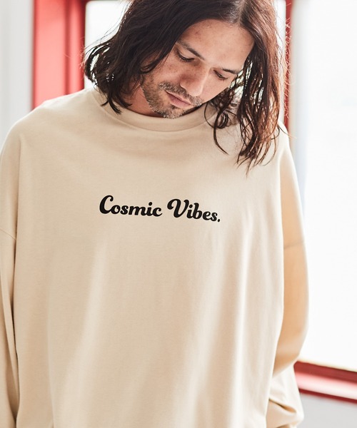 CAMBIO(カンビオ)の「mlt4079- プリントロンT -(蝶々)(Tシャツ/カットソー・メンズ・ホワイト/ベージュ/パープル・S/M/L/XL)」の5枚目の写真