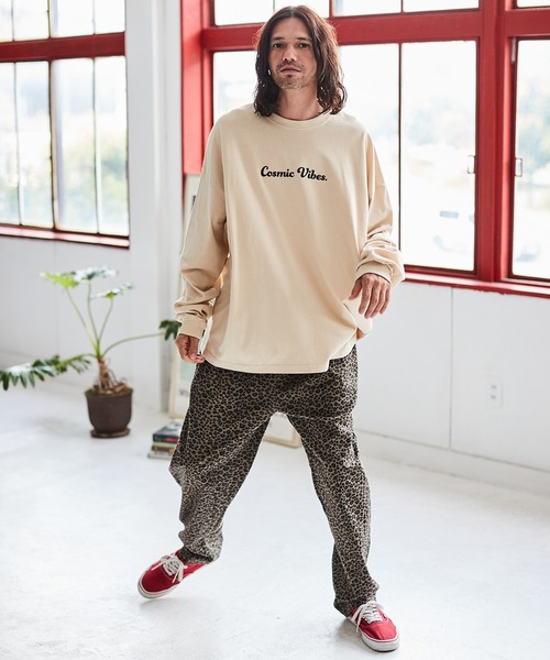 CAMBIO(カンビオ)の「mlt4079- プリントロンT -(蝶々)(Tシャツ/カットソー・メンズ・ホワイト/ベージュ/パープル・S/M/L/XL)」の7枚目の写真