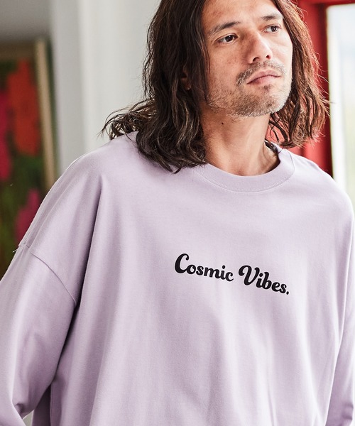 CAMBIO(カンビオ)の「mlt4079- プリントロンT -(蝶々)(Tシャツ/カットソー・メンズ・ホワイト/ベージュ/パープル・S/M/L/XL)」の8枚目の写真
