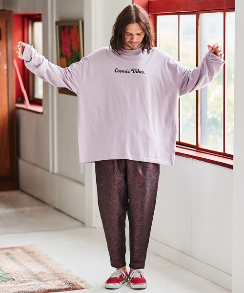 CAMBIO(カンビオ)の「mlt4079- プリントロンT -(蝶々)(Tシャツ/カットソー・メンズ・ホワイト/ベージュ/パープル・S/M/L/XL)」の11枚目の写真