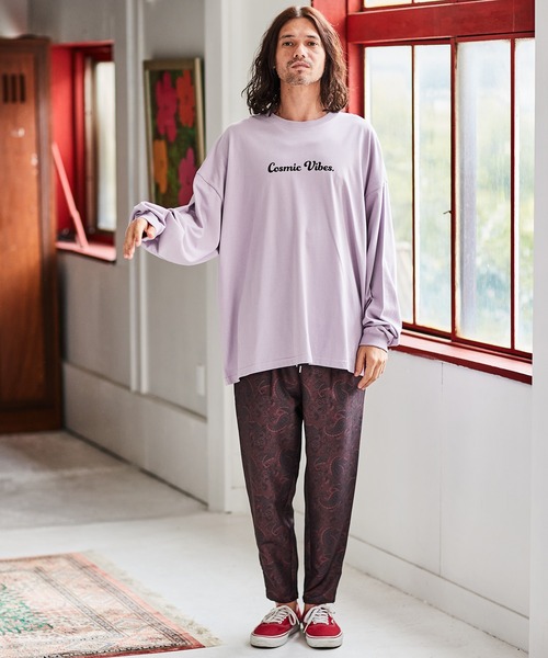 CAMBIO(カンビオ)の「mlt4079- プリントロンT -(蝶々)(Tシャツ/カットソー・メンズ・ホワイト/ベージュ/パープル・S/M/L/XL)」の12枚目の写真