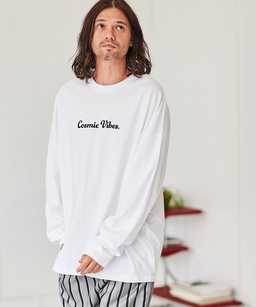 CAMBIO(カンビオ)の「mlt4079- プリントロンT -(蝶々)(Tシャツ/カットソー・メンズ・ホワイト/ベージュ/パープル・S/M/L/XL)」の13枚目の写真