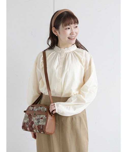 ehka sopo（エヘカソポ）の「スタンドフリルブラウス（シャツ/ブラウス・レディース・キナリ/ブラック/オフホワイト/グレー・ﾌﾘ-）」の14枚目の写真