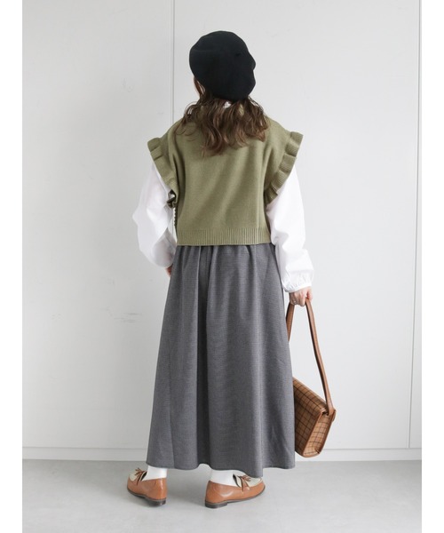 ehka sopo（エヘカソポ）の「スタンドフリルブラウス（シャツ/ブラウス・レディース・キナリ/ブラック/オフホワイト/グレー・ﾌﾘ-）」の18枚目の写真